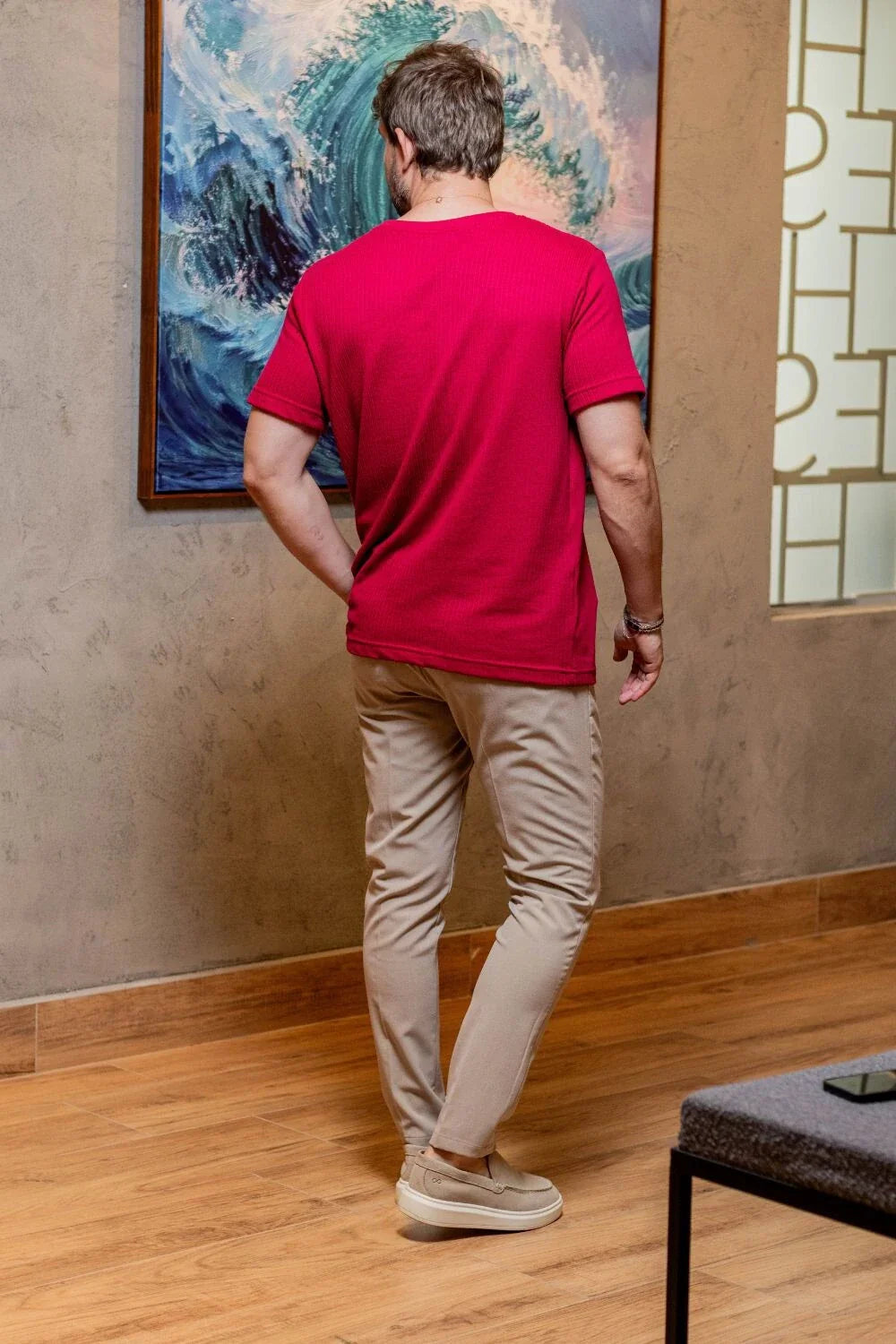 Camiseta Tricô Texturizada - Linha Urban - Marsala