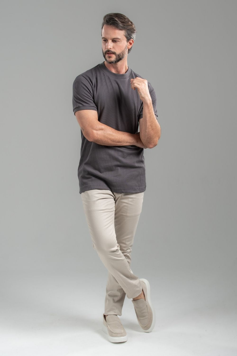 Calça Roman Alfaiataria Com Ajuste Cintura Off White - Linha Rich