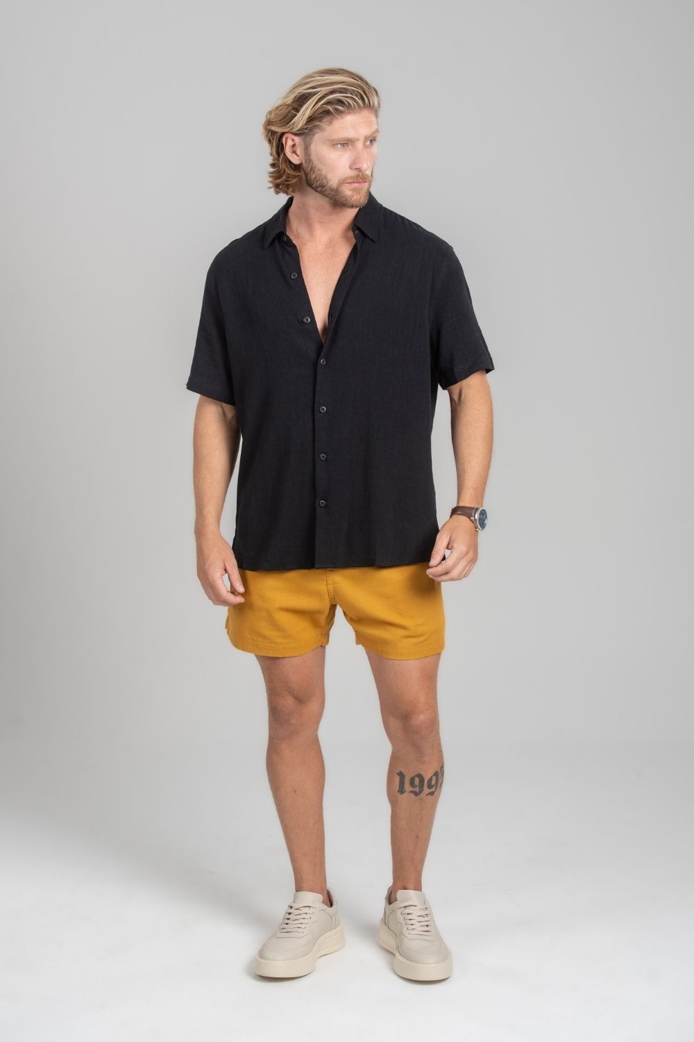 Conjunto Camisa Great Time Preta + Short Cut Wester