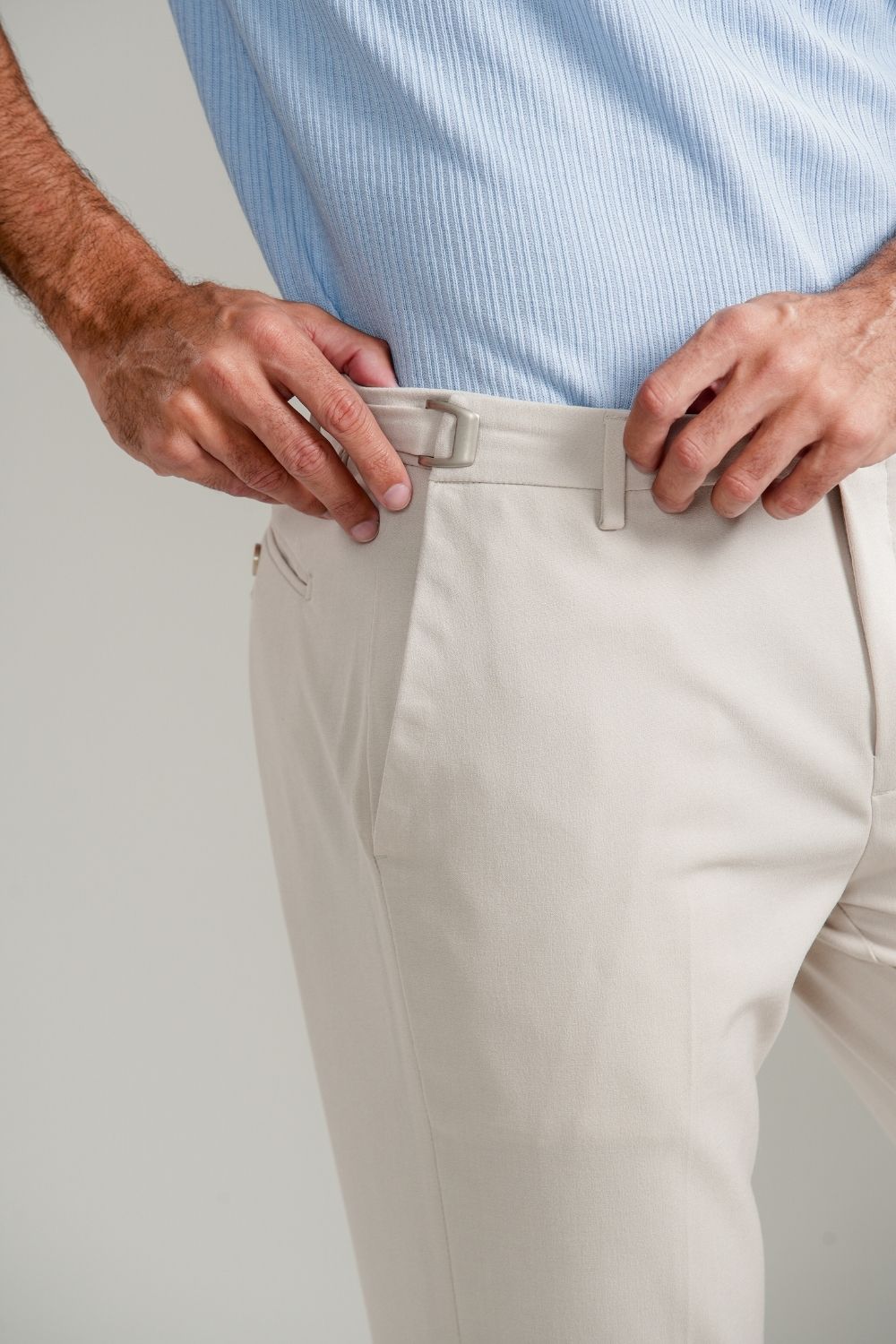 Calça Roman Confort Tec Off White - Linha Rich