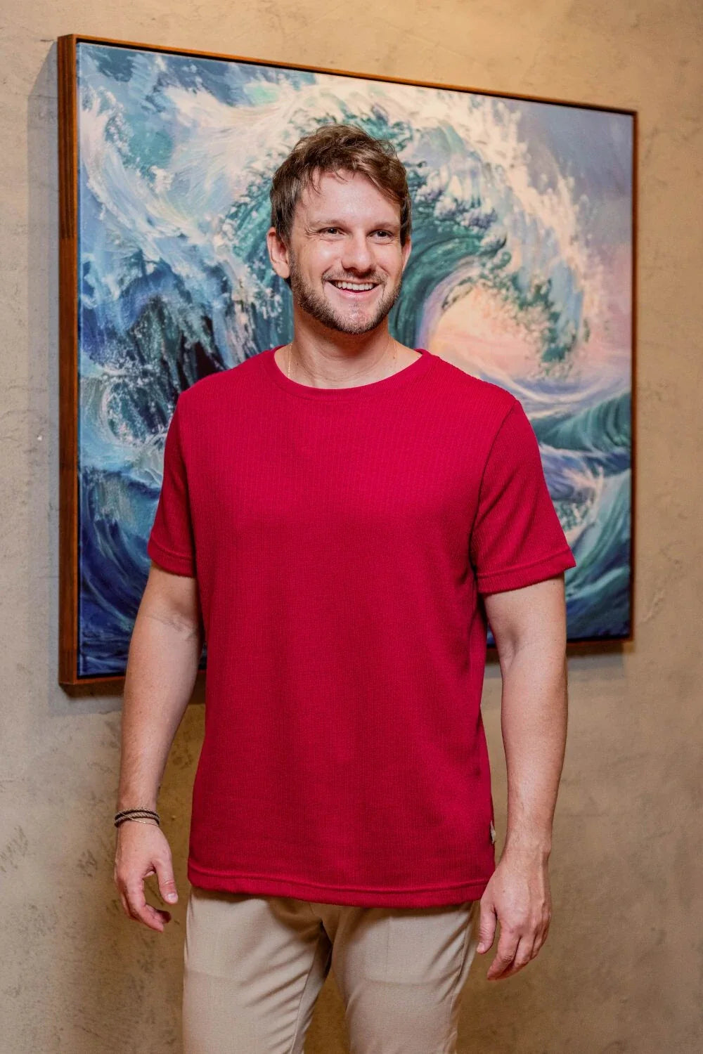 Camiseta Tricô Texturizada - Linha Urban - Marsala