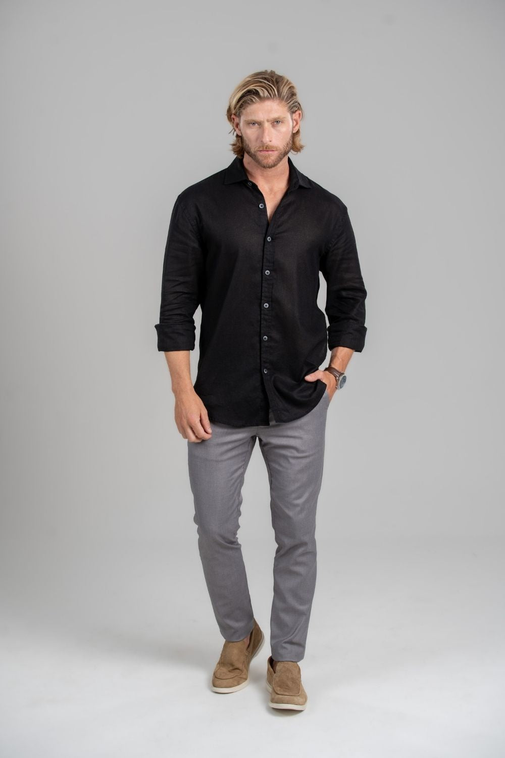 Calça Vance Alfaiataria Chumbo - Linha Essential