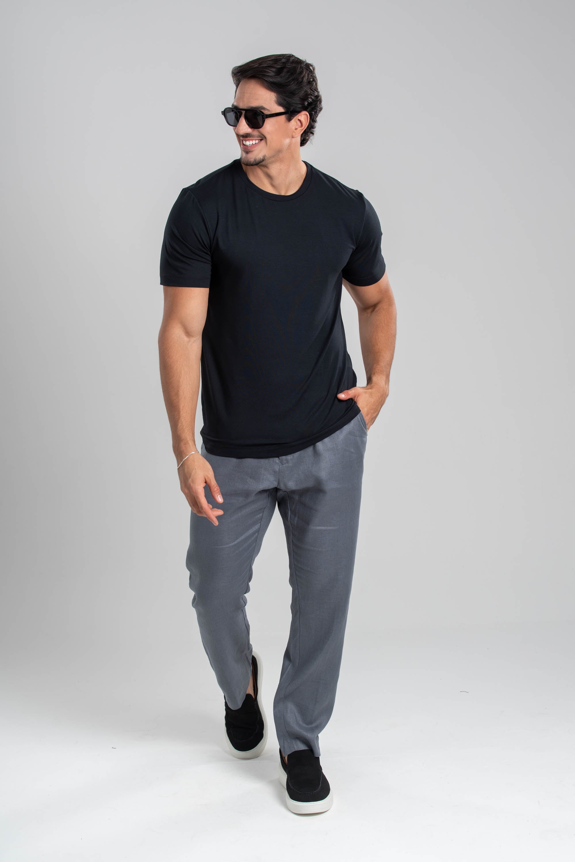 Loafer Portofino Camurça - Linha Resort - Preto